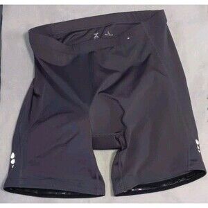 Xersion Cycling Bike Shorts Mens Size Large Gray Anti Odor Leg Grips Stretch...